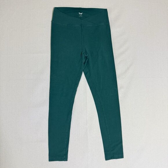 Aritzia TNA Cotton Leggings Size Small Green - Picture 1 of 10